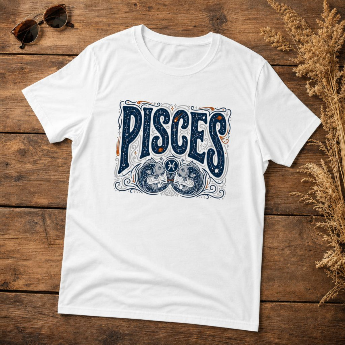 Pisces Zodiac Celestial T-Shirt