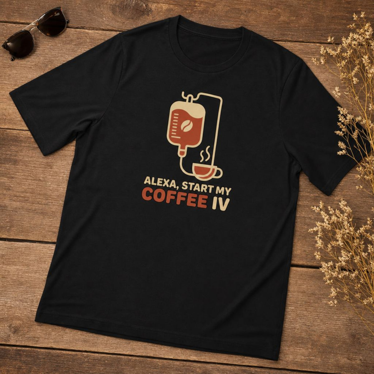 Start My Coffee IV Funny Nurse Coffee T-Shirt