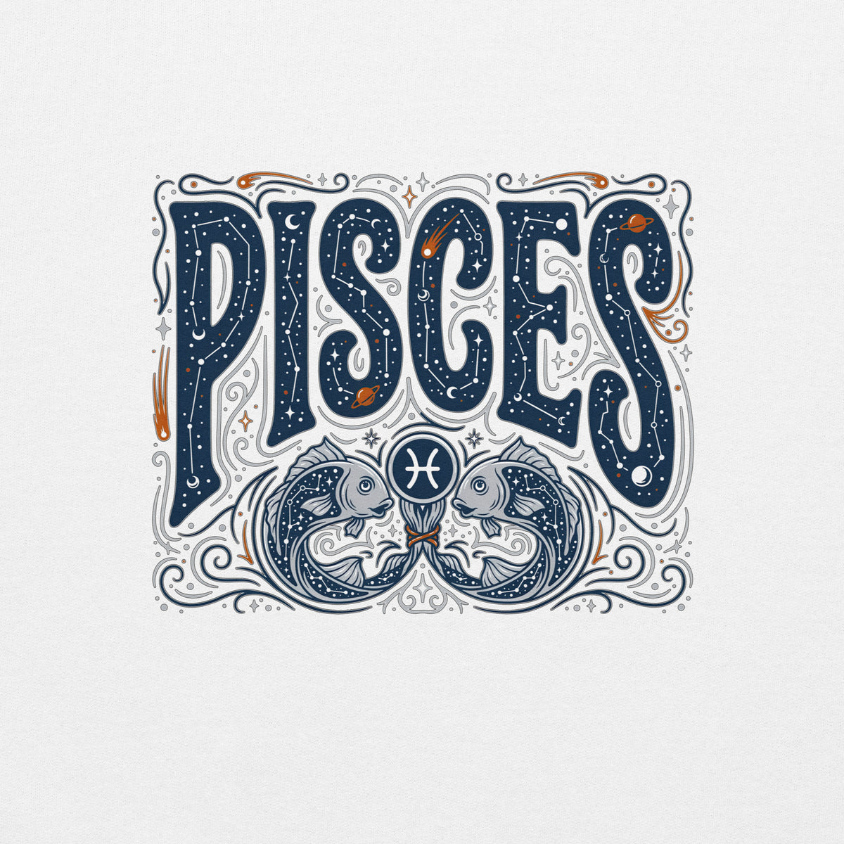 Pisces Zodiac Celestial T-Shirt