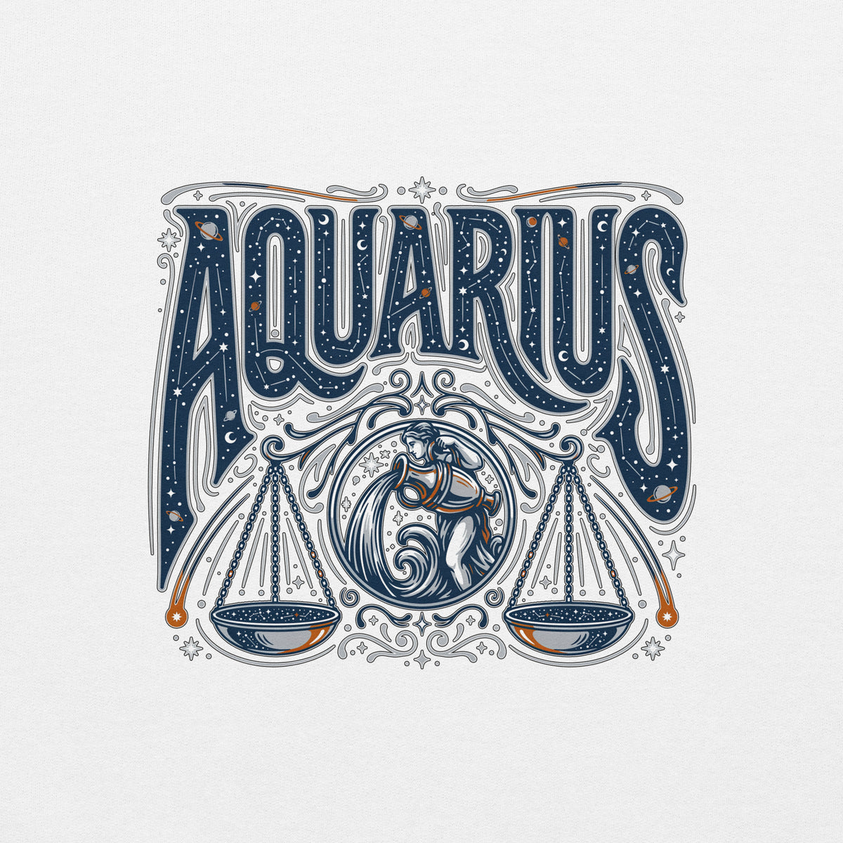 Aquarius Zodiac Celestial T-Shirt