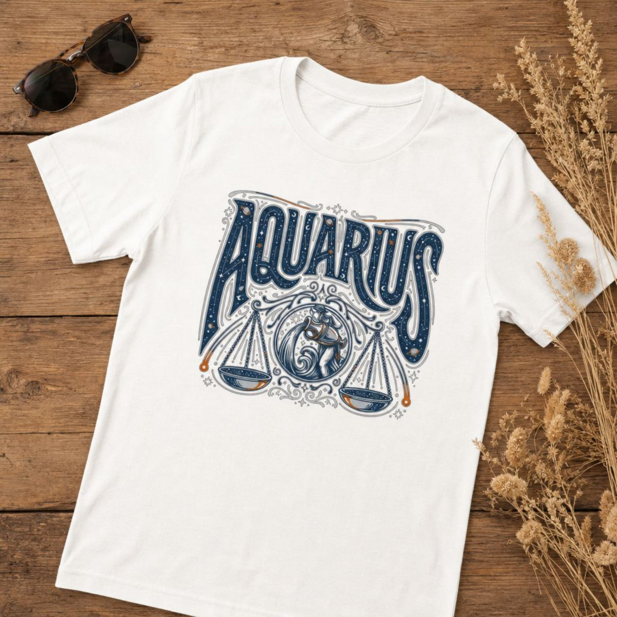 Aquarius Zodiac Celestial T-Shirt