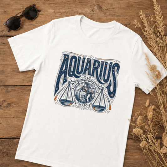 Aquarius Zodiac Celestial T-Shirt