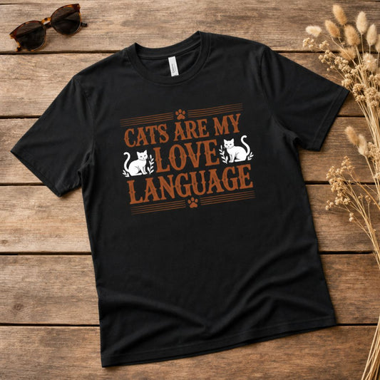 Cats Are My Love Language - Vintage Western Cat Mom T-Shirt