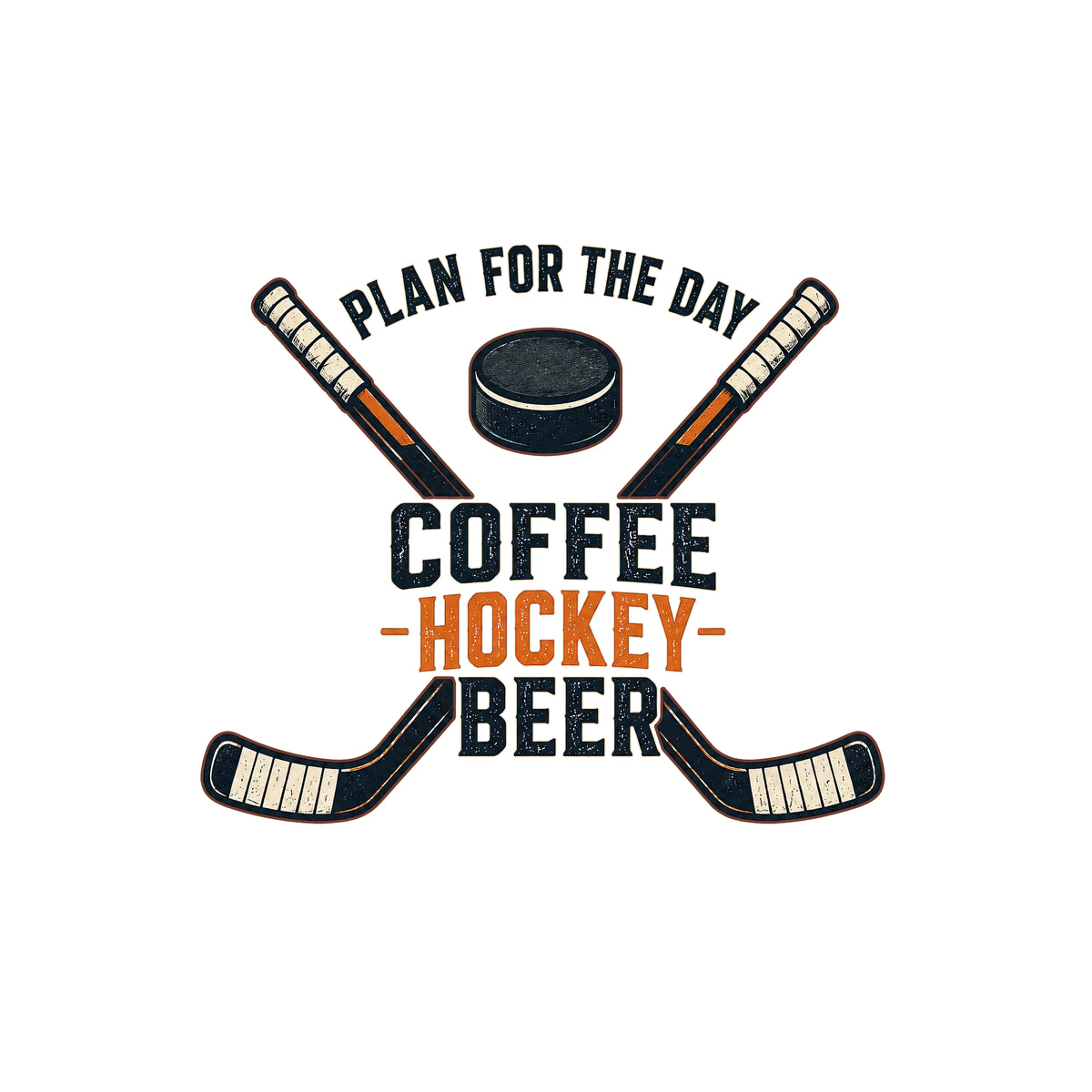 Plan For The Day Coffee Hockey Beer Coffee Mug