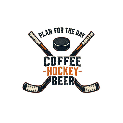 Plan For The Day Coffee Hockey Beer Coffee Mug