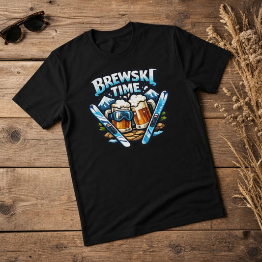 Brewski Time T-Shirt - Funny Apres Ski Beer Pun Tee