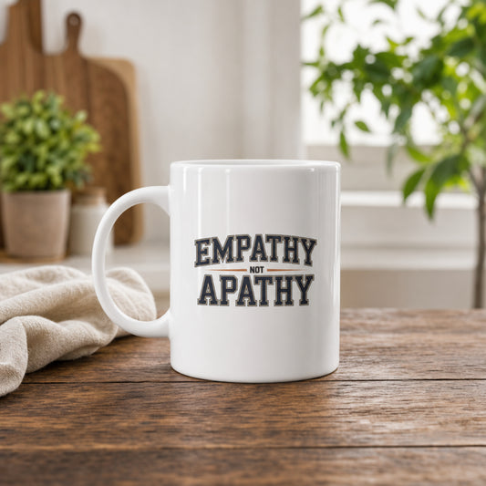 Empathy Not Apathy Mug - Political Activism Coffee Mug