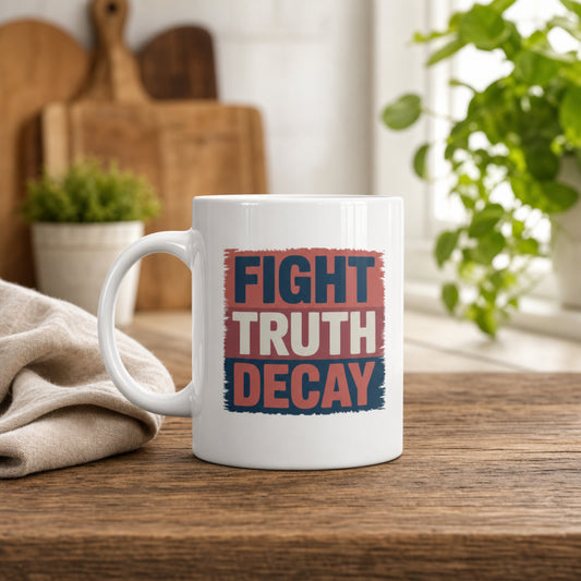 Fight Truth Decay Mug - Political Protest Coffee Mug