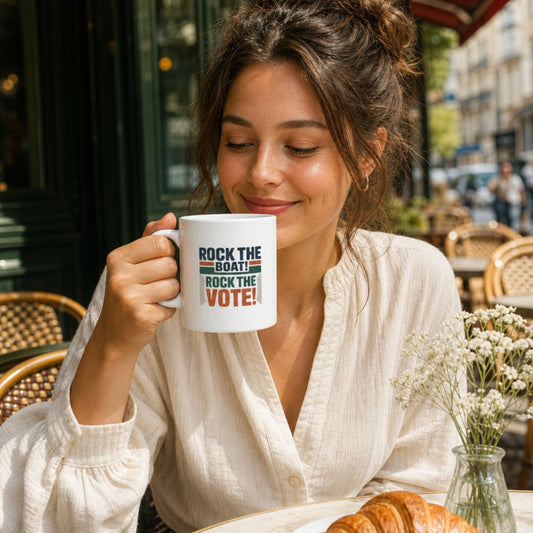 Rock The Vote Mug - Civic Duty Coffee Mug