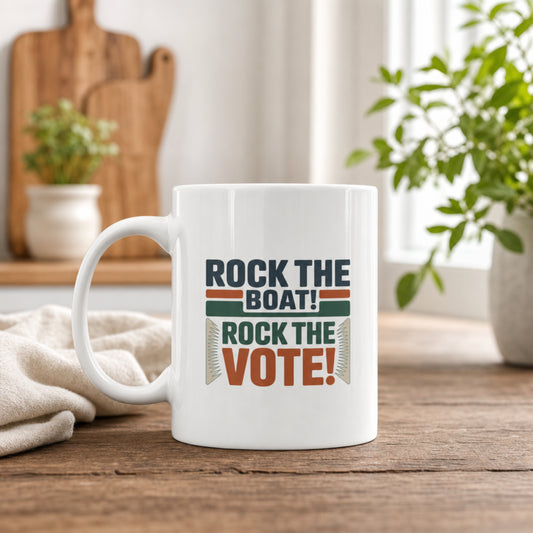 Rock The Vote Mug - Civic Duty Coffee Mug