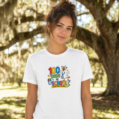 Proud Pre-K Teacher 100 Days of School Goose T-Shirt