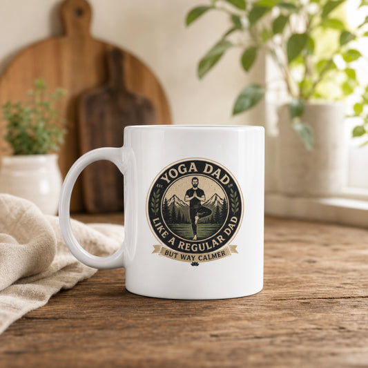 Yoga Dad Shirt - Vintage Tree Pose Men's Yoga Coffee Mug