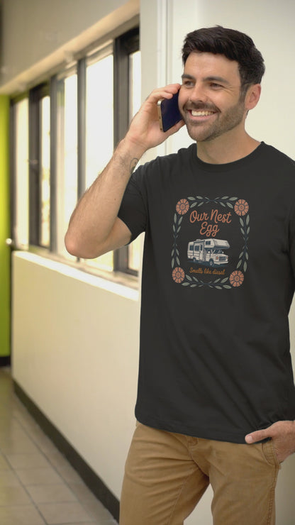 Our Nest Egg Smells Like Diesel T-Shirt - Funny RV Retirement Tee