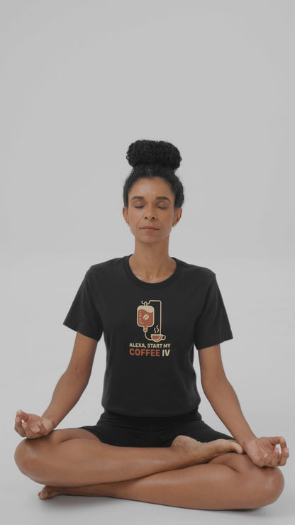 Start My Coffee IV Funny Nurse Coffee T-Shirt
